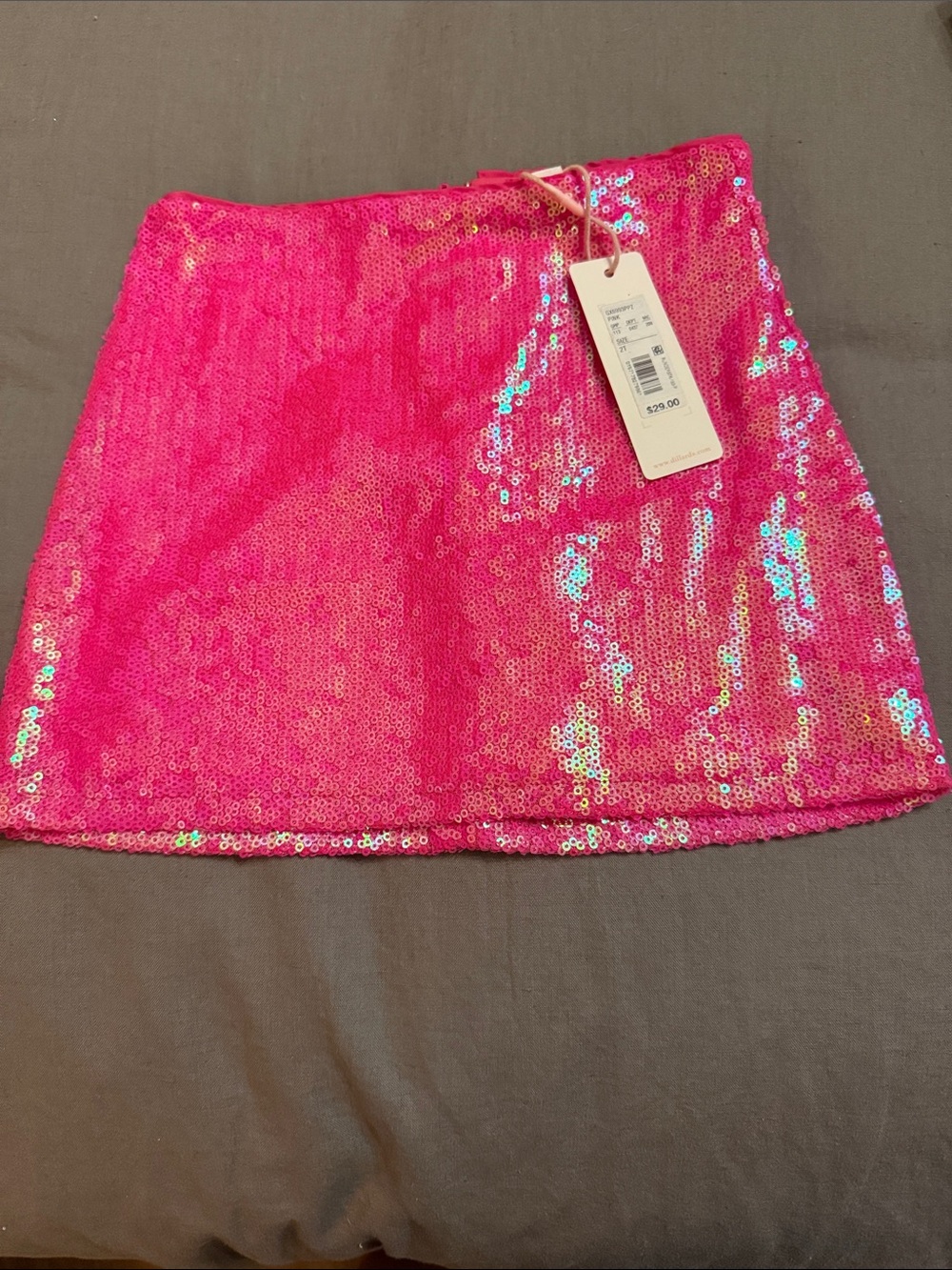 GB girls Hot Pink Sequin Mini Skirt